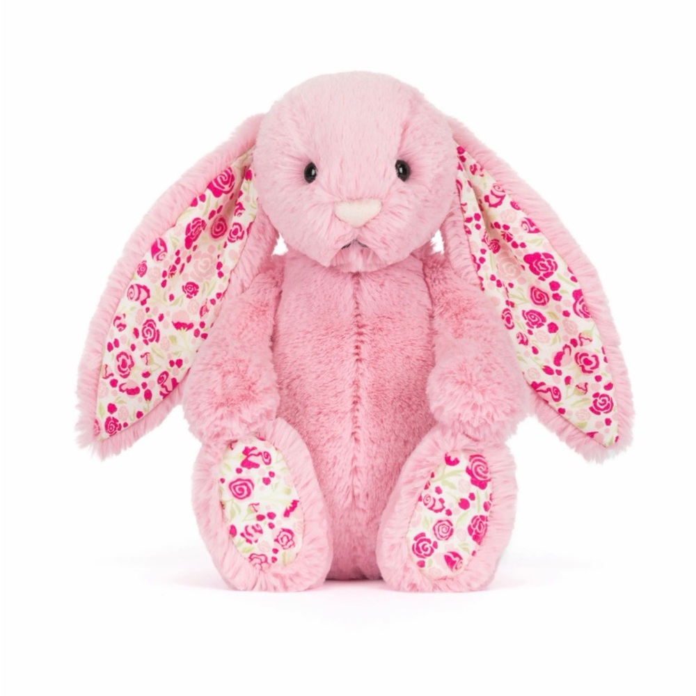Jellycat Pink Bunny with Floral Ears